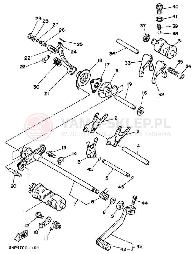 Schemat "Wodziki, automat" do Yamaha MOTO-4 YFM350ERD