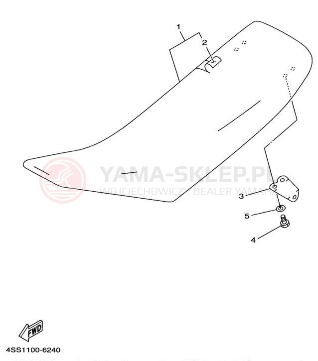 Schemat "siedzenie" do Yamaha YZ250 YZ250K1