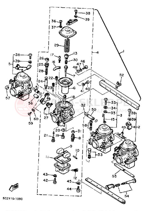 Schemat "Gaźnik" do Yamaha XJ650RJ
