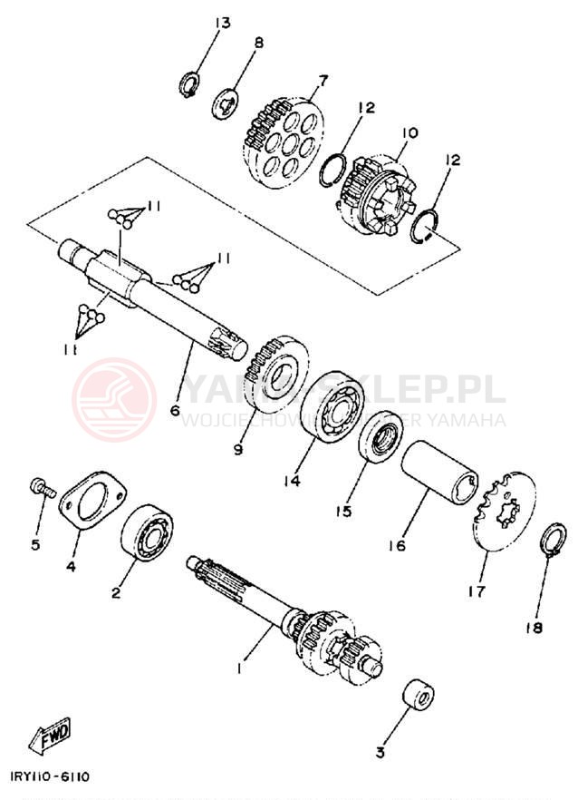 Schemat "Skrzynia biegów " do Yamaha BIG WHEEL BW80T