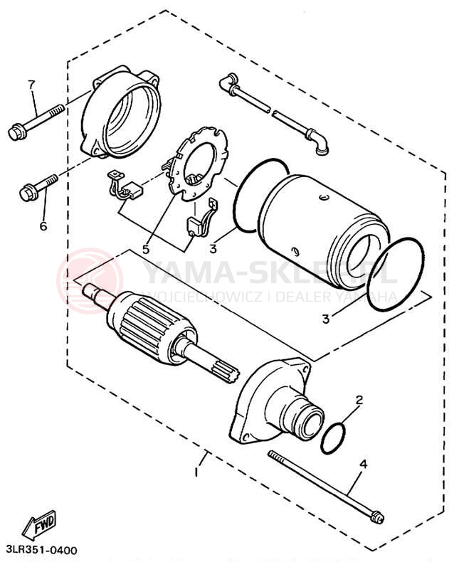 Schemat "rozrusznik" do Yamaha XVZ13ATL/XVZ13ATLC