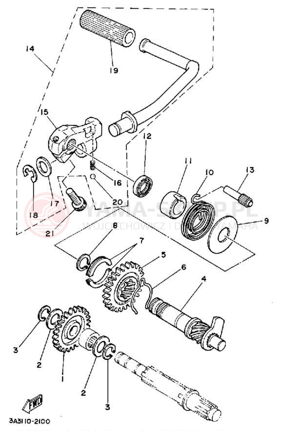Schemat "rozrusznik" do Yamaha RT100A