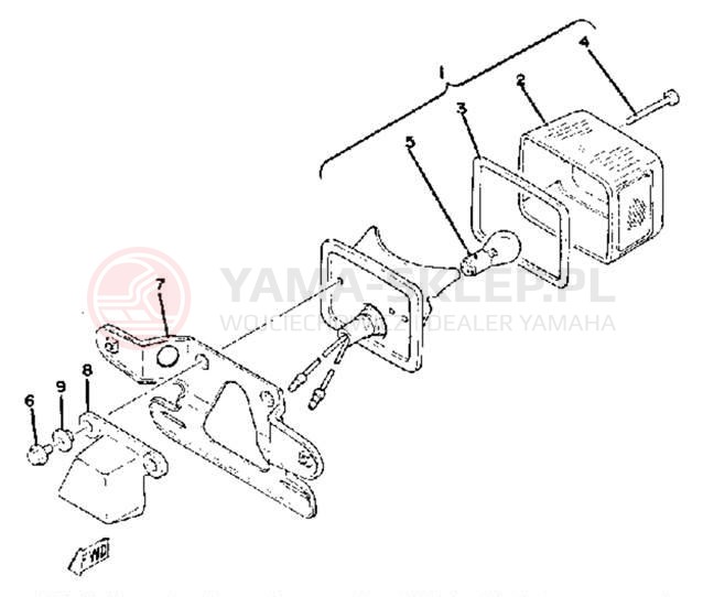 Schemat "lampa tył" do Yamaha YAMAHOPPER QT50N
