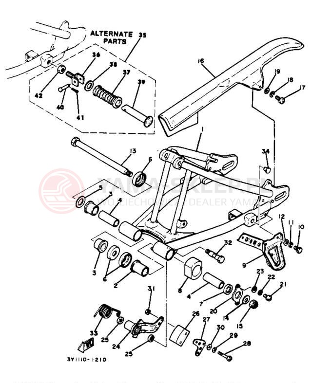 Schemat "wahacz" do Yamaha XT250J