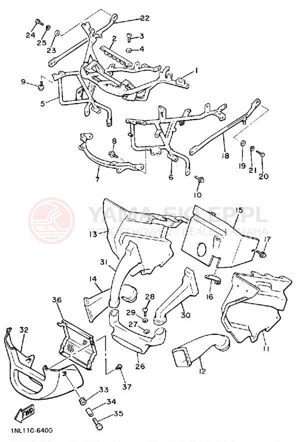 Schemat "elementy nadwozia" do Yamaha XVZ13DT/XVZ13DTC