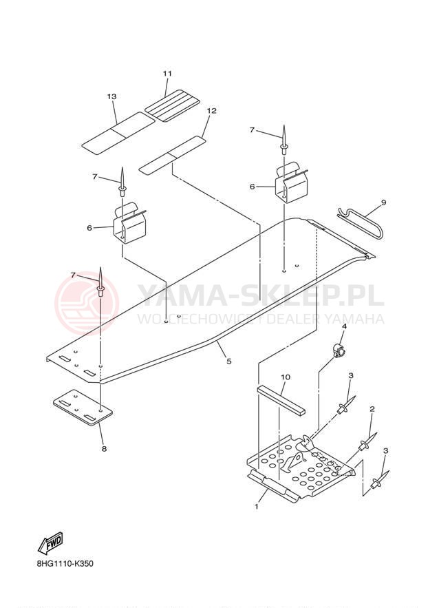 Schemat "GUARD - LUGGAGE BOX" do Yamaha APEX SE RX10PSER/RX10PSEL