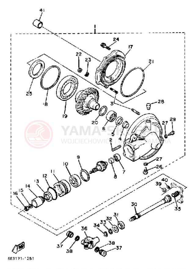 Schemat "Wał napędowy" do Yamaha VIRAGO 750 XV750K
