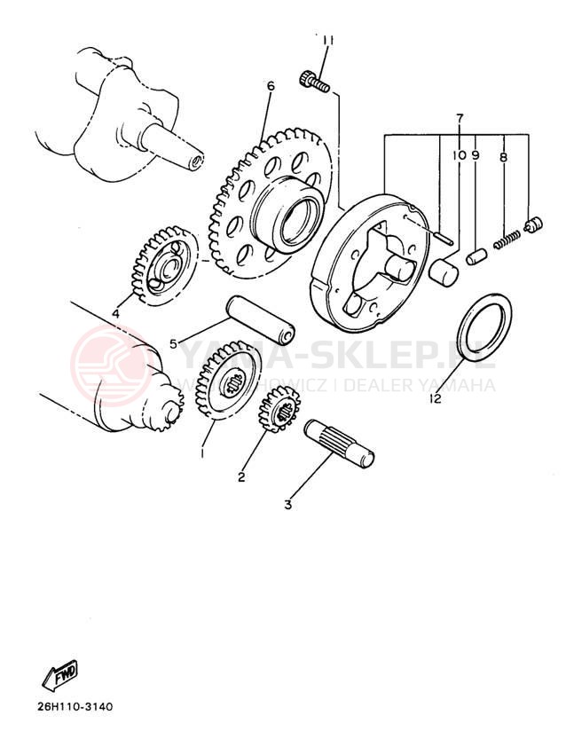 Schemat "rozrusznik" do Yamaha V-MAX 1200 VMX12JC/VMX12J