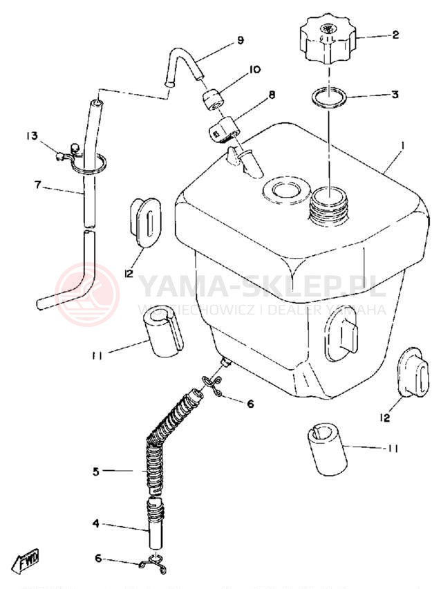 Schemat "Miska olejowa" do Yamaha LB50PF