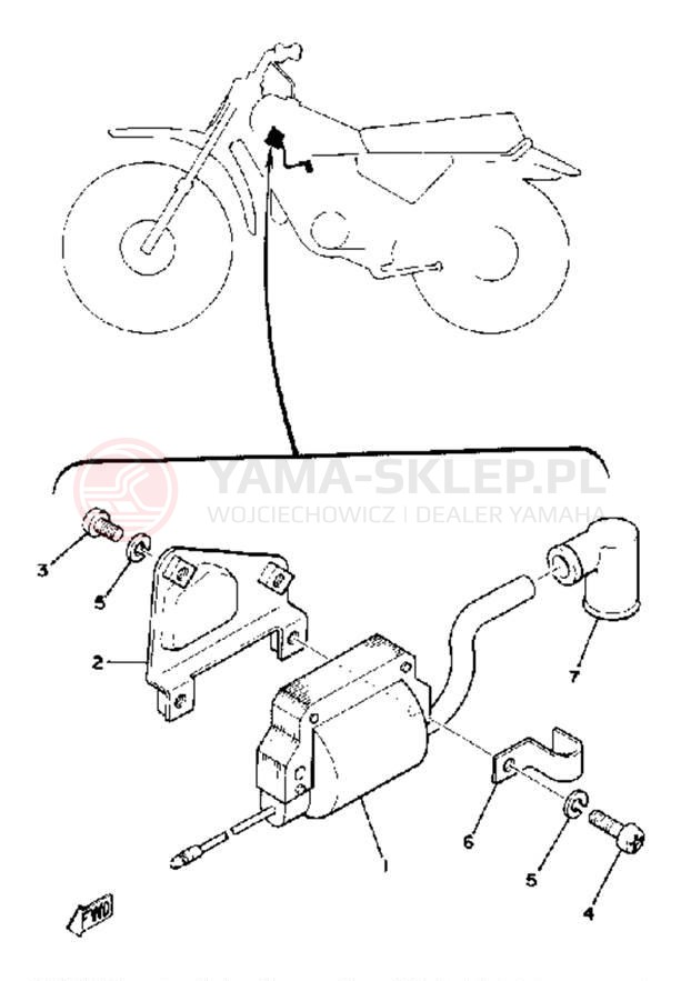 Schemat "układ elektryczny" do Yamaha MX100F