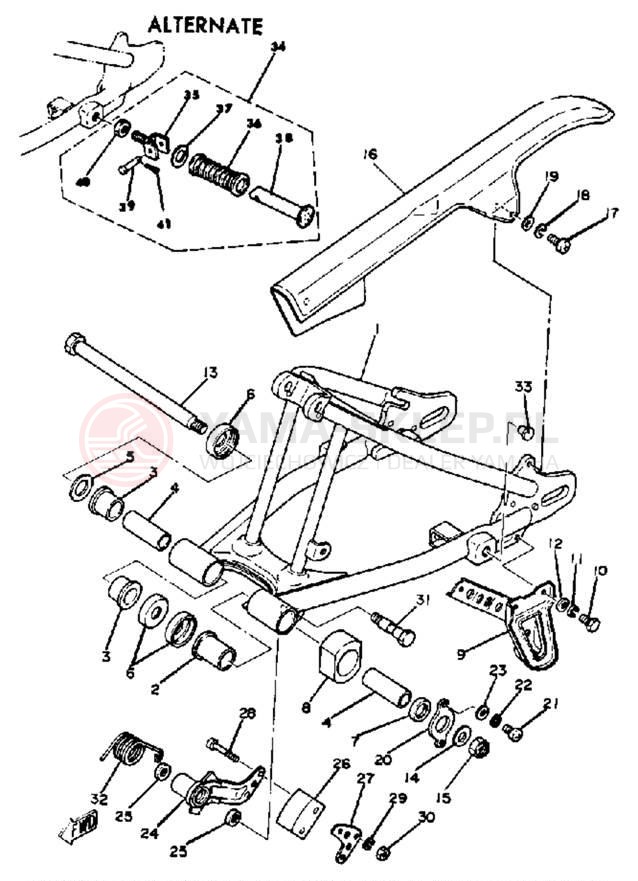 Schemat "wahacz" do Yamaha XT250H