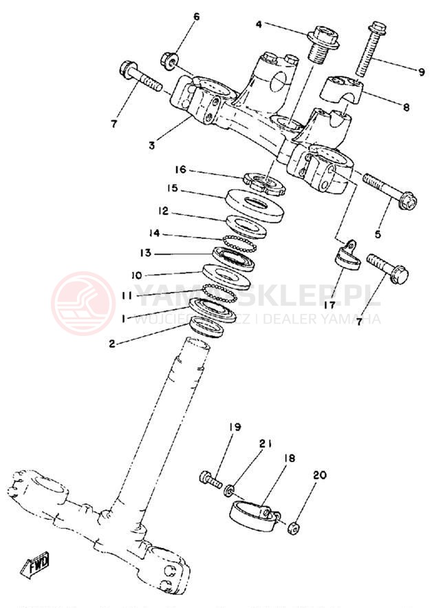 Schemat "Półki zawieszenia" do Yamaha IT125G