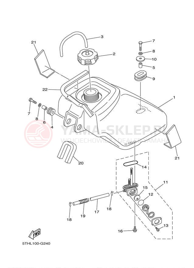 Schemat "zbiornik paliwa" do Yamaha RAPTOR 80 YFM80RXL/YFM80RXGY