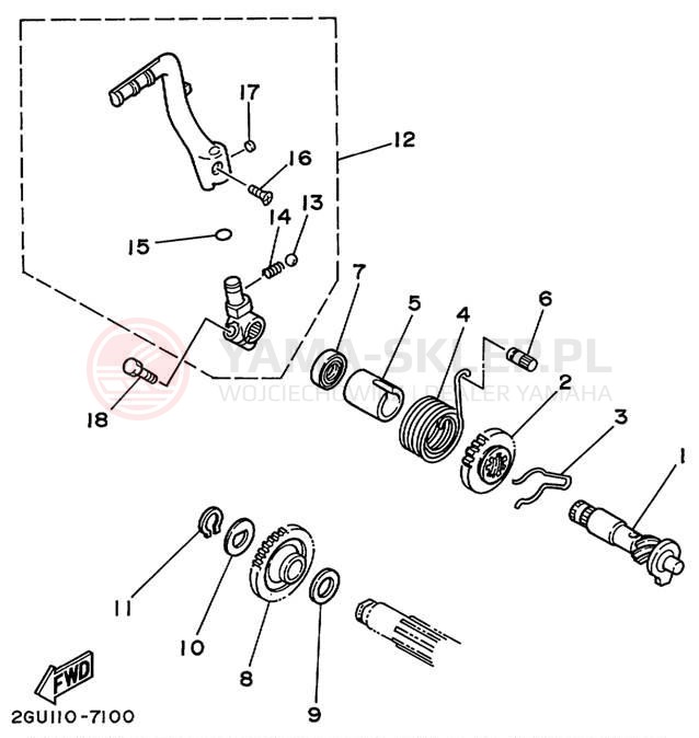 Schemat "rozrusznik" do Yamaha BANSHEE YFZ350L