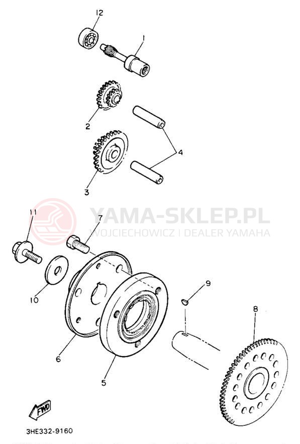 Schemat "rozrusznik" do Yamaha FZR600RBC