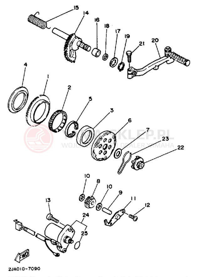 Schemat "rozrusznik" do Yamaha JOG CG50A