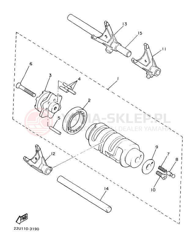 Schemat "Wodziki, automat" do Yamaha VIRAGO 535 XV535K/XV535KC