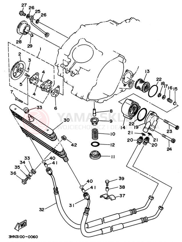 Schemat "Pompa olejowa" do Yamaha BIG BEAR 4WD YFM350FWF
