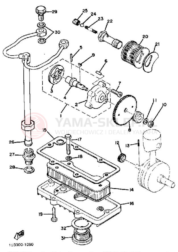 Schemat "Pompa olejowa" do Yamaha XS650SJ