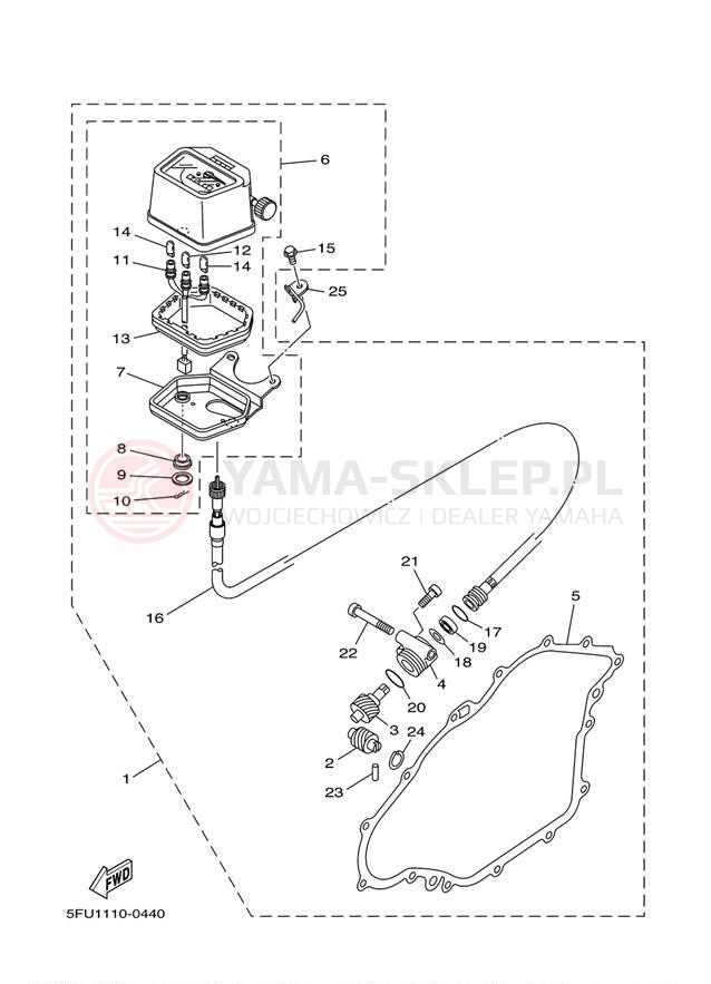 Schemat "licznik" do Yamaha BIG BEAR BUCKMASTER YFM400FHM