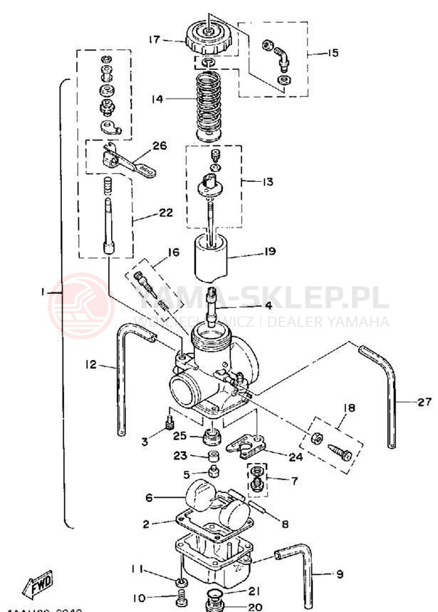 Schemat "Gaźnik" do Yamaha WR500ZE