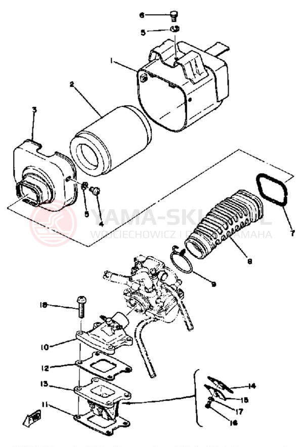 Schemat "Wtrysk paliwa" do Yamaha LB802AE