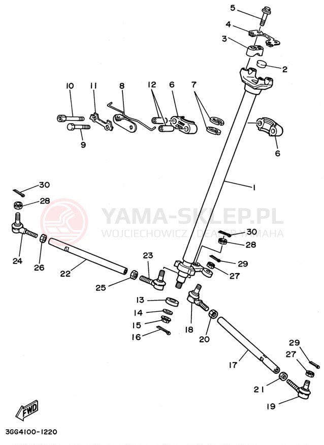 Schemat "Półki zawieszenia" do Yamaha BANSHEE YFZ350H_MN