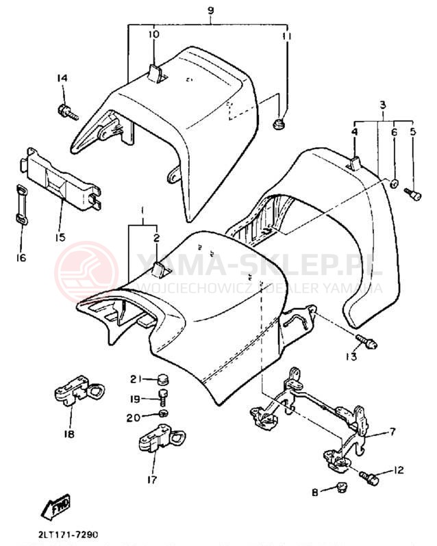 Schemat "siedzenie" do Yamaha V-MAX 1200 VMX12U/VMX12UC