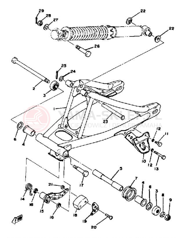 Schemat "wahacz" do Yamaha YZ100E