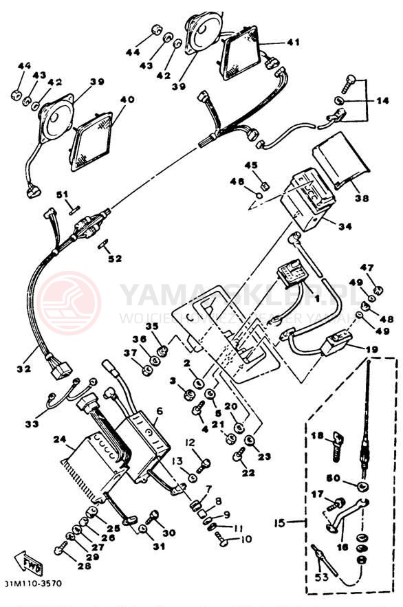 Schemat "Audio" do Yamaha XVZ12TDK
