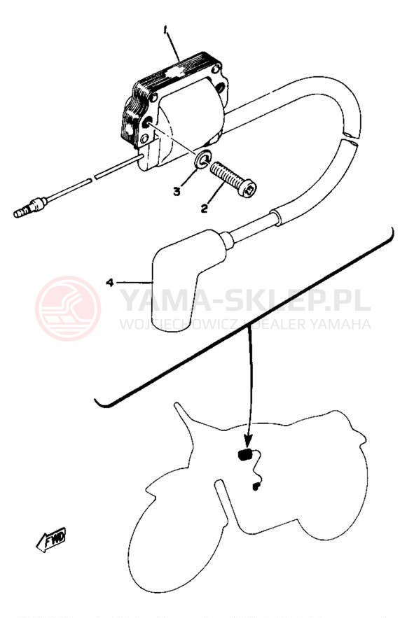 Schemat "układ elektryczny" do Yamaha YZ80F