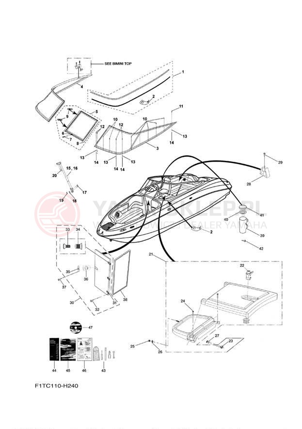 Schemat "HELM" do Yamaha SX210 FRT1100BH