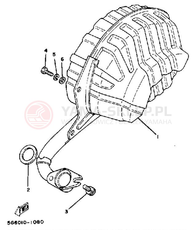Schemat "Wydech końcowy" do Yamaha CV80L
