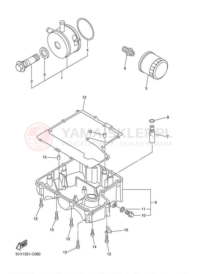 Schemat "Filtr oleju" do Yamaha FZ6 FZ600SSC/FZ600SS