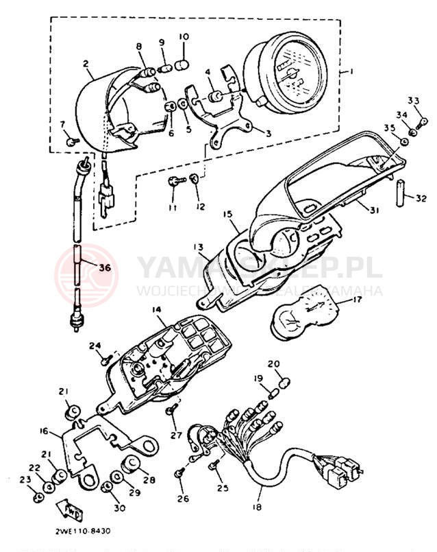 Schemat "licznik" do Yamaha V-MAX 1200 VMX12B/VMX12BC