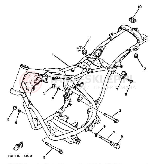 Schemat "rama" do Yamaha RX50K
