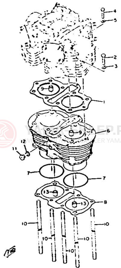 Schemat "cylinder" do Yamaha XS650H