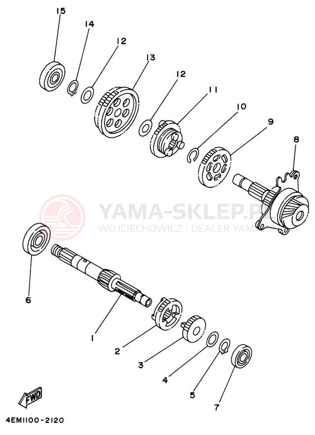 Schemat "Skrzynia biegów " do Yamaha BADGER YFM80K