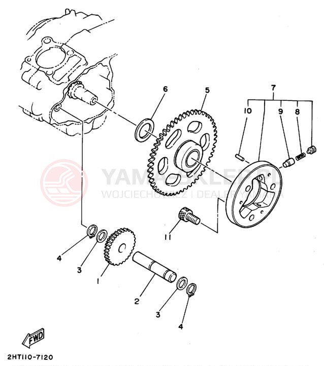 Schemat "rozrusznik" do Yamaha YFB250G_MNH