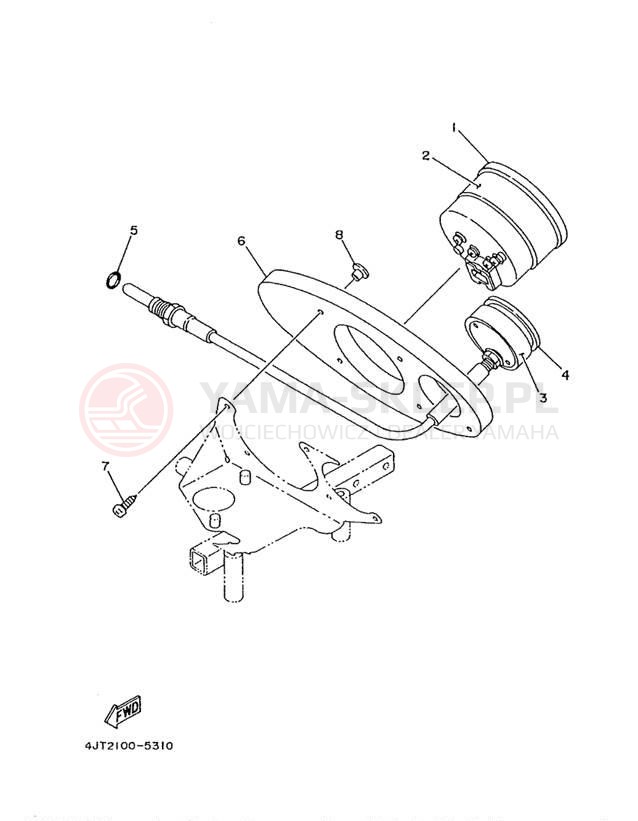 Schemat "licznik" do Yamaha TZ125 TZ125
