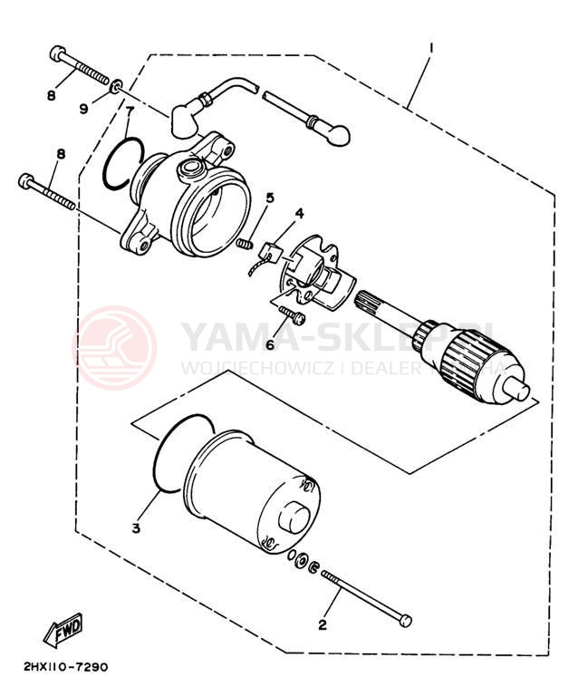 Schemat "rozrusznik" do Yamaha BADGER YFM80L