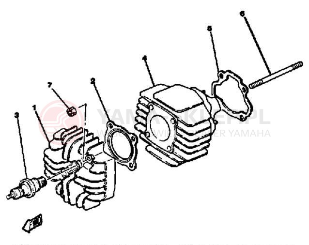 Schemat "cylinder" do Yamaha YAMAHOPPER QT50S