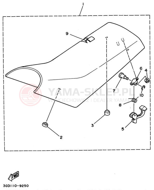 Schemat "siedzenie" do Yamaha WARRIOR YFM350XG_M