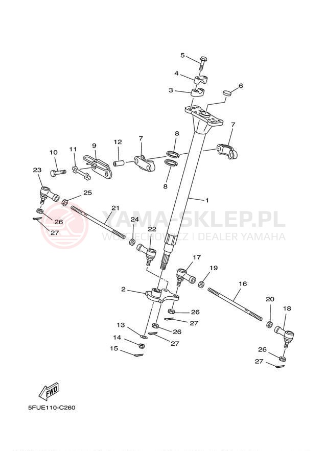 Schemat "Półki zawieszenia" do Yamaha BIG BEAR 400 4WD YFM40FV