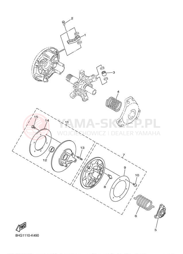 Schemat "DRIVE SETTING" do Yamaha APEX SE RX10PSER/RX10PSEL