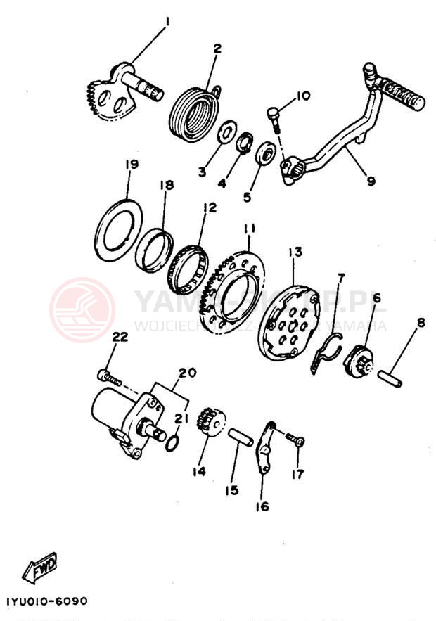 Schemat "rozrusznik" do Yamaha RAZZ SH50E