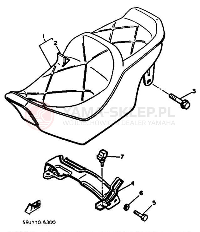 Schemat "siedzenie" do Yamaha XVZ12DN