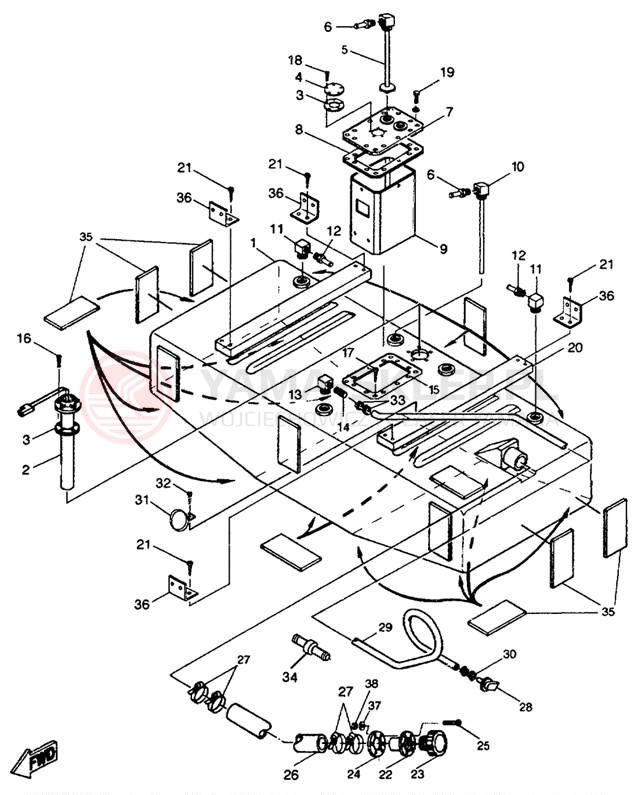 Schemat "zbiornik paliwa" do Yamaha EXCITER EXT1100V