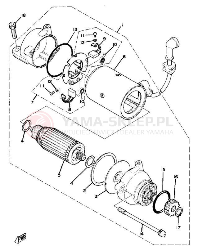 Schemat "rozrusznik" do Yamaha XS750SE
