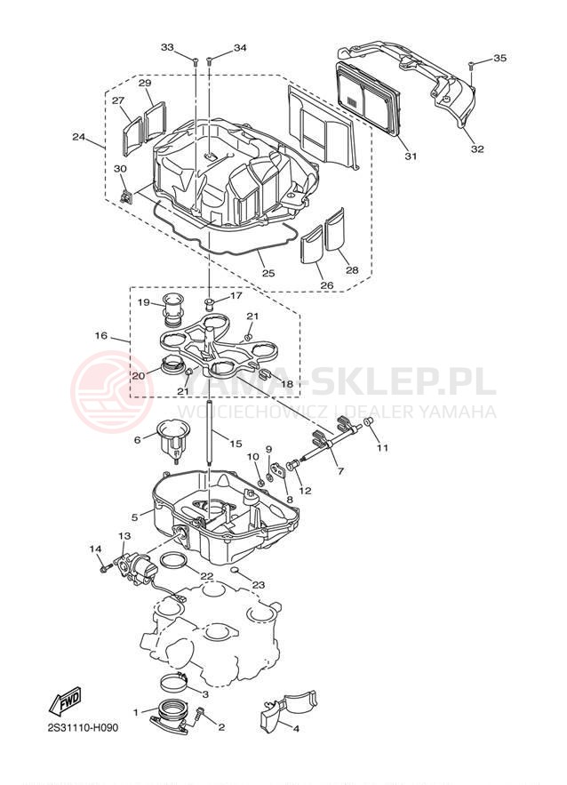 Schemat "Wtrysk paliwa" do Yamaha V MAX VMX17YB/VMX17YCB